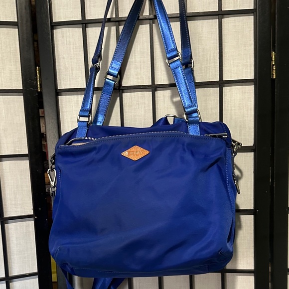 MZ Wallace New York Royal Blue Nylon Large Bag Zipper Shoulder/Handbag - Picture 6 of 13